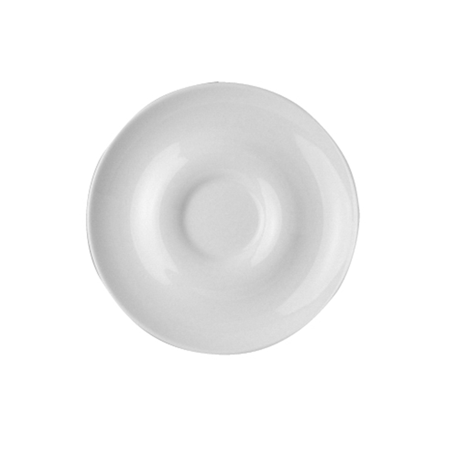 Rak Lyra Vitrified Porcelain White Round Saucer 12cm