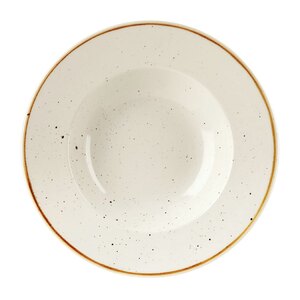 Churchill Stonecast Vitrified Porcelain Barley White Round Wide Rim Bowl 28cm 46.8cl 16.5oz