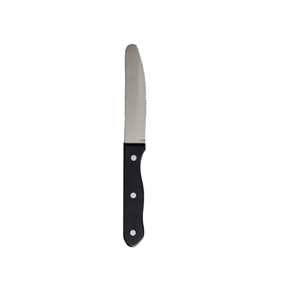 Cortland Silversmith Steak Knife Black Handle