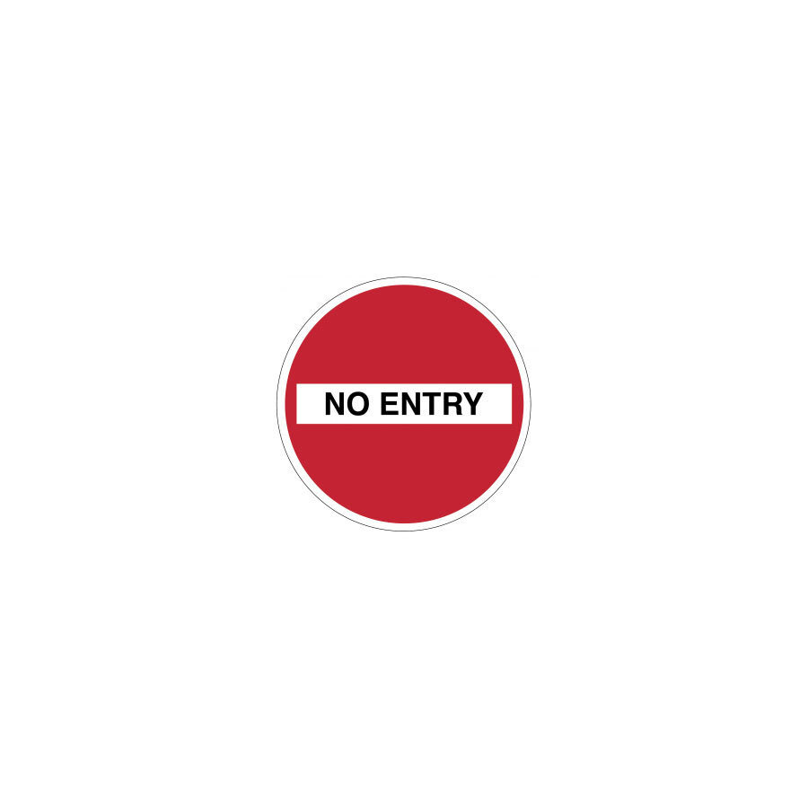 No Entry Floor And Wall Graphic 400mm Dia
