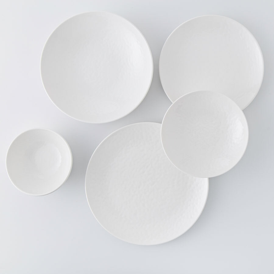 Creative Osaka Melamine White Round Side Plate 230x25mm