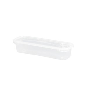 Wham Cuisine Long Rectangular Food Box Clear Plastic 1.2ltr