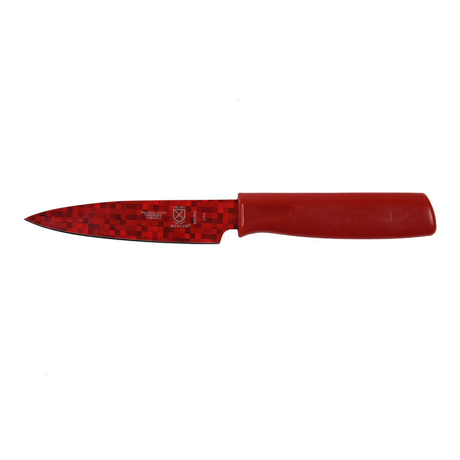 4inch Non-Stick Paring Knife with Sheath Red