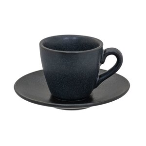 Artisan Andromeda Vitrified Stoneware Black Espresso Cup 3oz