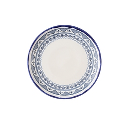 Dudson Harvest Mediterranean Moresque Vitrified Stoneware Blue Round Coupe Plate 26cm