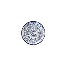 Dudson Harvest Mediterranean Moresque Vitrified Stoneware Blue Round Coupe Plate 16.5cm