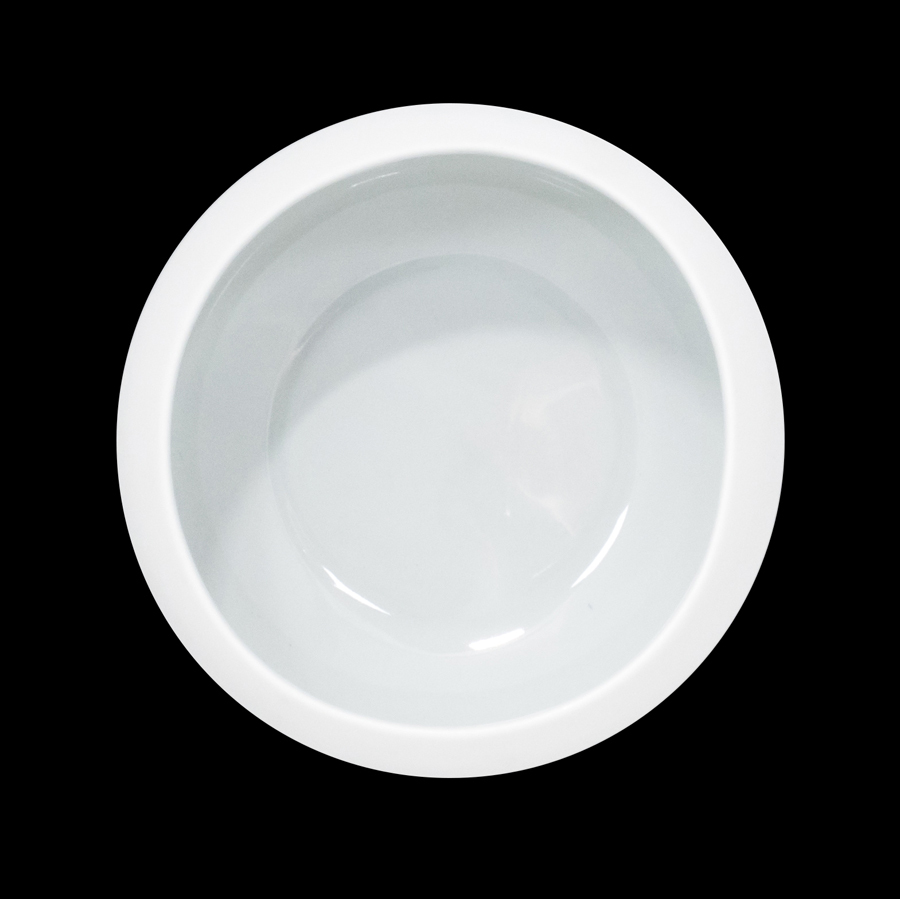 Crème Jouet Vitrified Porcelain Dove Grey Round Bowl 12cm