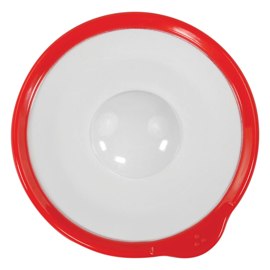 Dalebrook Omni Melamine White Round Saucer With Red Rim 140x130x18mm