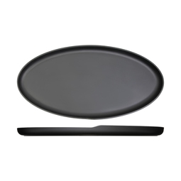 Creative Copenhagen Melamine Matte Black Oval Dish 550x275x35mm