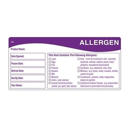 RPS Allergen Storage Labels 10.2x5.1cm Purple