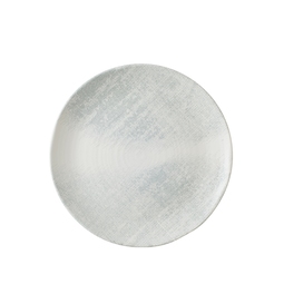 Dudson Jute Vitrified Porcelain Grey Organic Round Coupe Plate 27.5cm