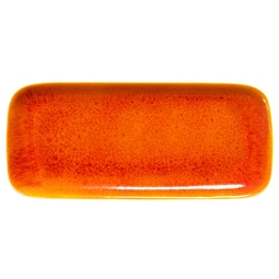 Jars Tourron Stoneware Orange Rectangular Plate 33x15cm