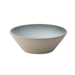 Utopia Moonstone Vitrified Porcelain White Round Conical Bowl 19.5cm