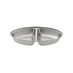 Serving Dish Two Comp Stainless Steel Oval 20x14x4cm
