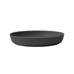 Villeroy & Boch Iconic Black Porcelain Round Flat Bowl 23.8cm