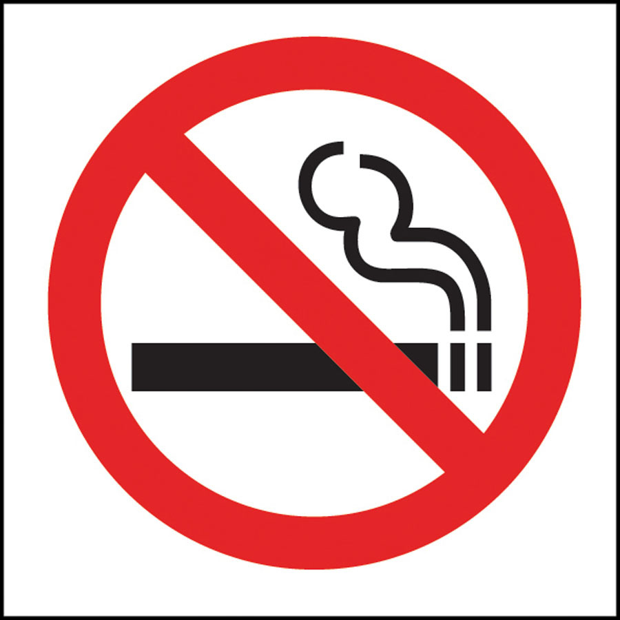 Mileta Safety Sign - No Smoking Symbol 10x10cm