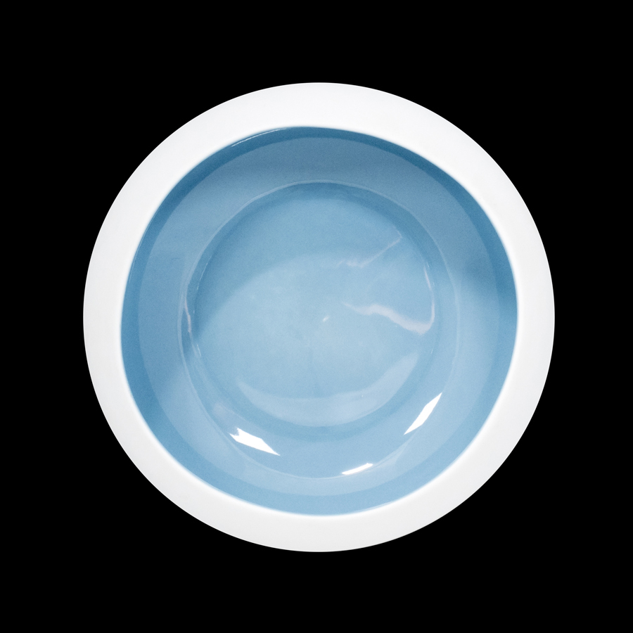 Crème Jouet Vitrified Porcelain Ash Blue Round Bowl 16cm