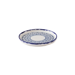 Dudson Harvest Mediterranean Moresque Vitrified Stoneware Blue Round Walled Plate 21cm