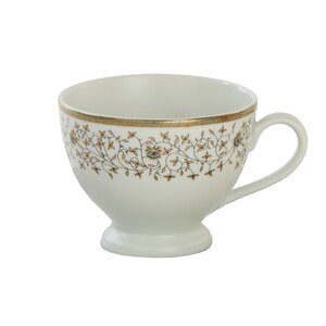 Porcelite Classic Vine Porcelain White Teacup 17cl