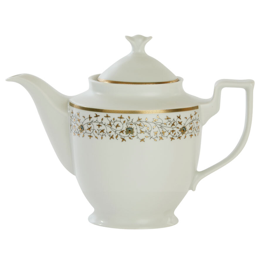Porcelite Classic Vine Porcelain White Teapot 75cl