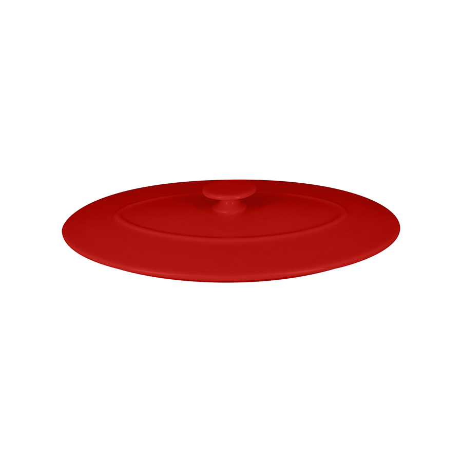 Rak Chef's Fusion Vitrified Porcelain Red Oval Platter Lid 31x18cm