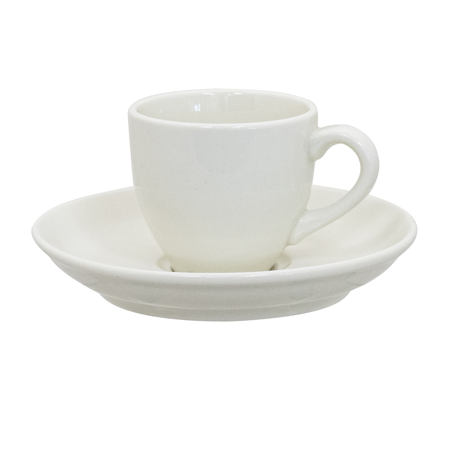 Crème Renoir Vitrified Porcelain White Cup 9cl 3oz