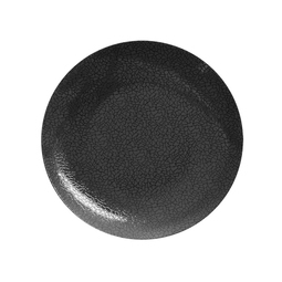 Astera Peel Vitrified Porcelain Black Round Coupe Plate 15cm
