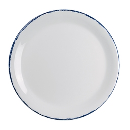 Creations Blue Dapple Melamine Round Coupe Plate 25.4cm