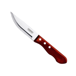Jumbo Polywood Steak Knife, red handle