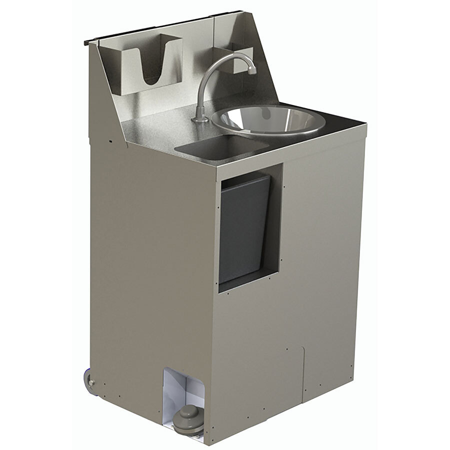 Hallco RHAMHWS-L+ Mobile Wash Basin - Ambient - Reduced Height
