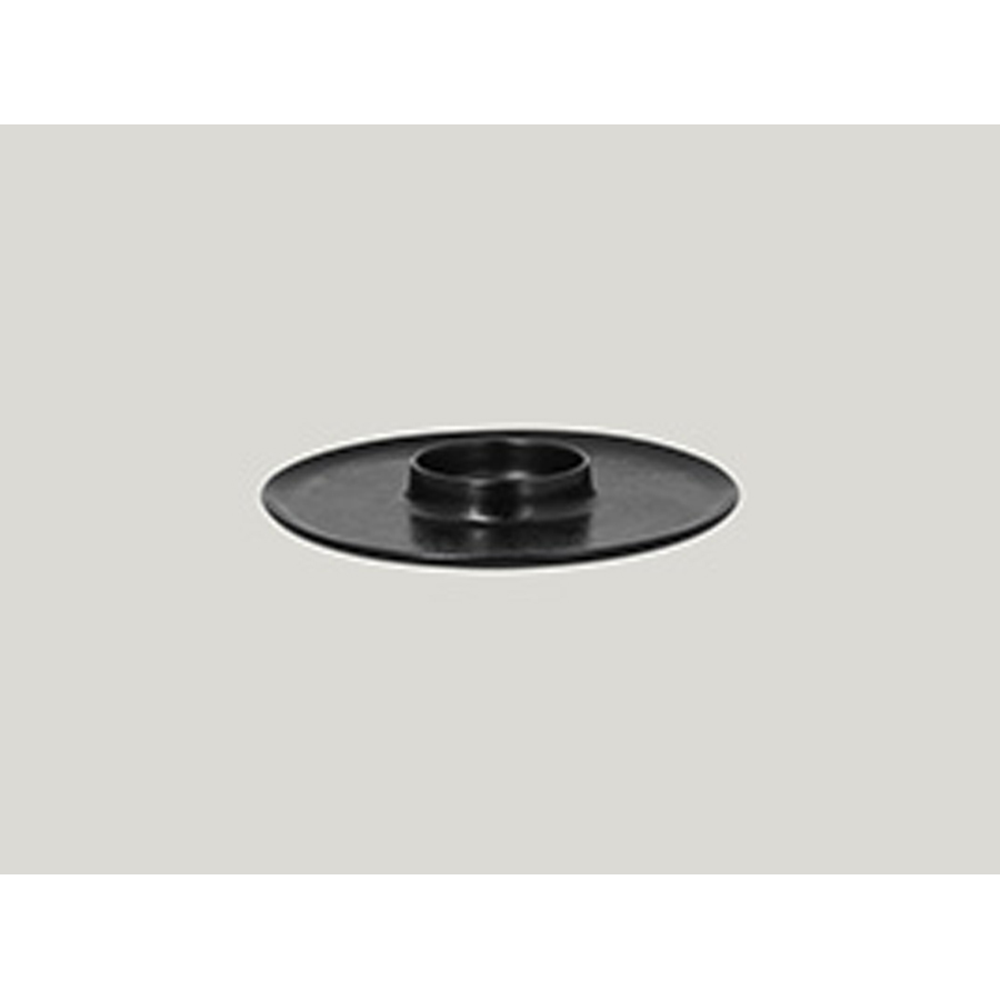 Rak Suggestions Chill Vitrified Porcelain Black Round Plate With Hollow Central Section 26cm