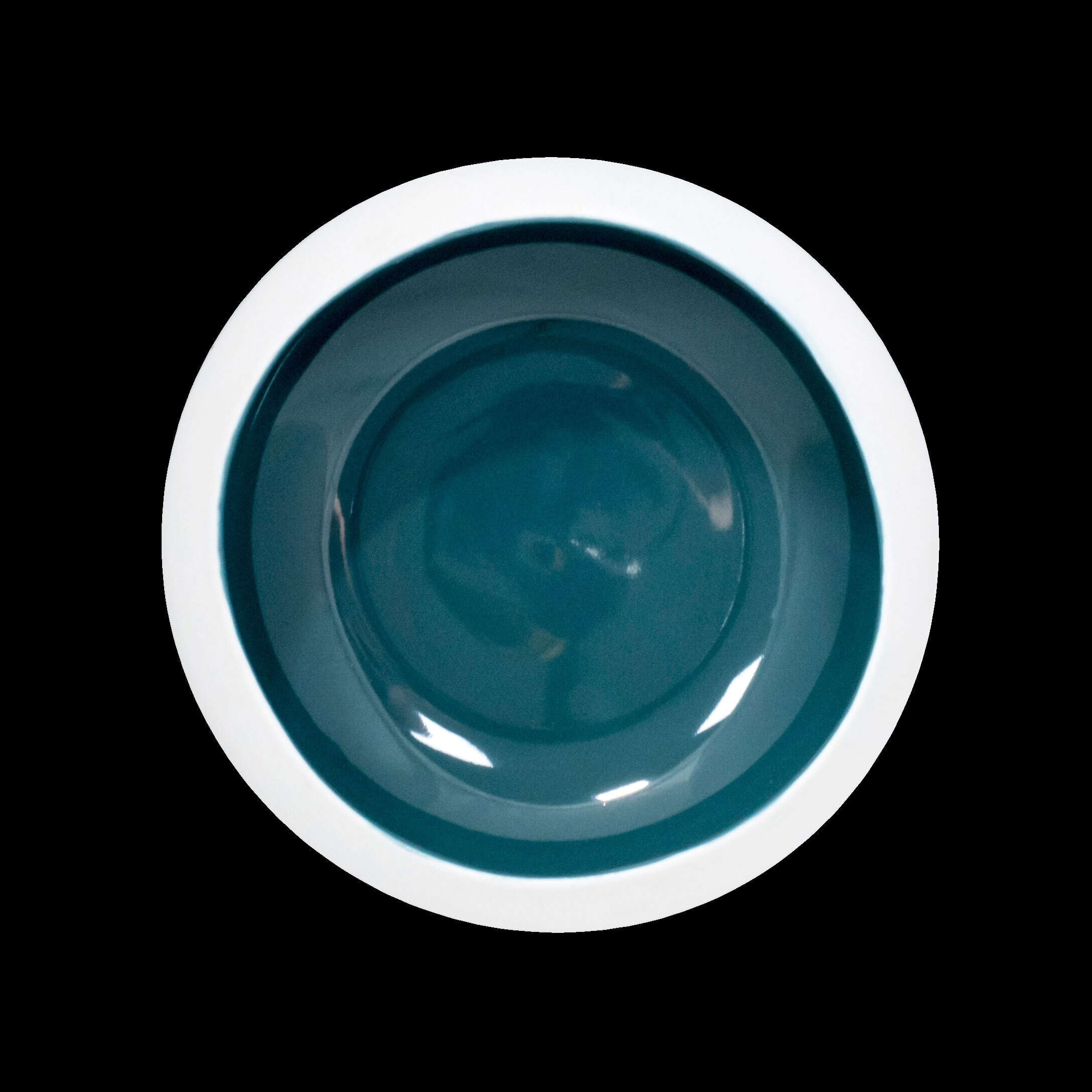 Crème Jouet Vitrified Porcelain Sea Green Round Bowl 16cm