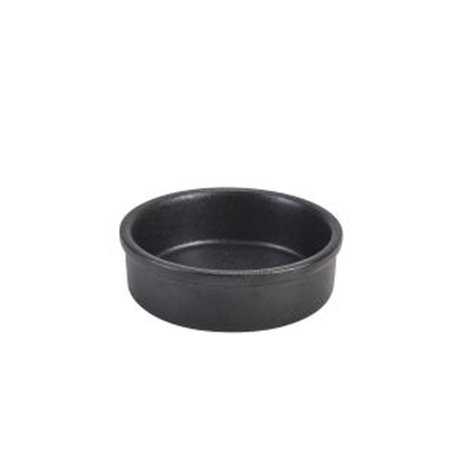 Genware Forge Stoneware Black Round Tapas Dish 10x3cm 17cl 6oz