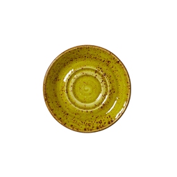 Steelite Craft Vitrified Porcelain Apple Green Round Double Well Saucer 14.5cm