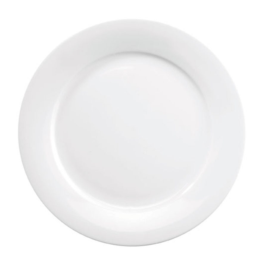 Churchill Art De Cuisine Porcelain White Round Menu Mid Rim Plate 20.3cm