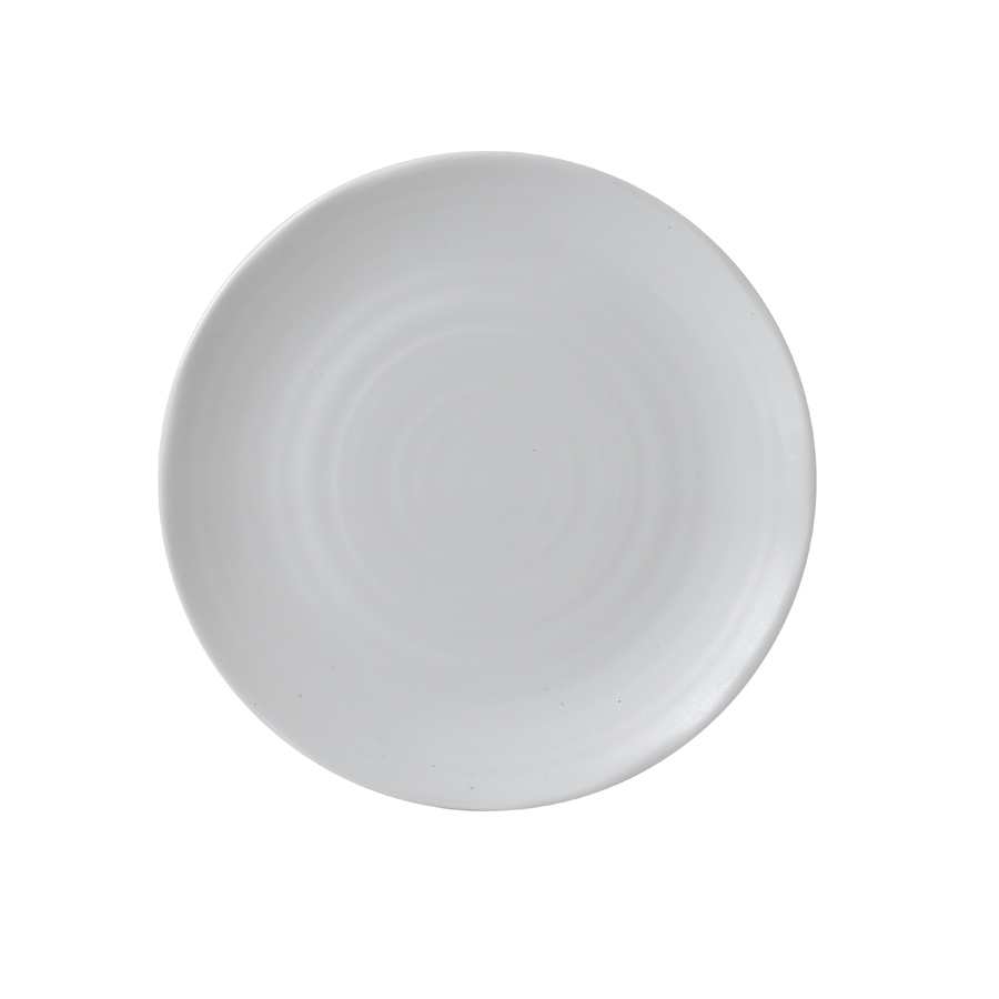 Dudson Vitrified Porcelain White Round Coupe Plate 23cm