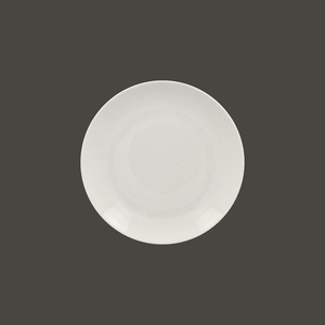 Rak Vintage Vitrified Porcelain White Round Flat Coupe Plate 24cm