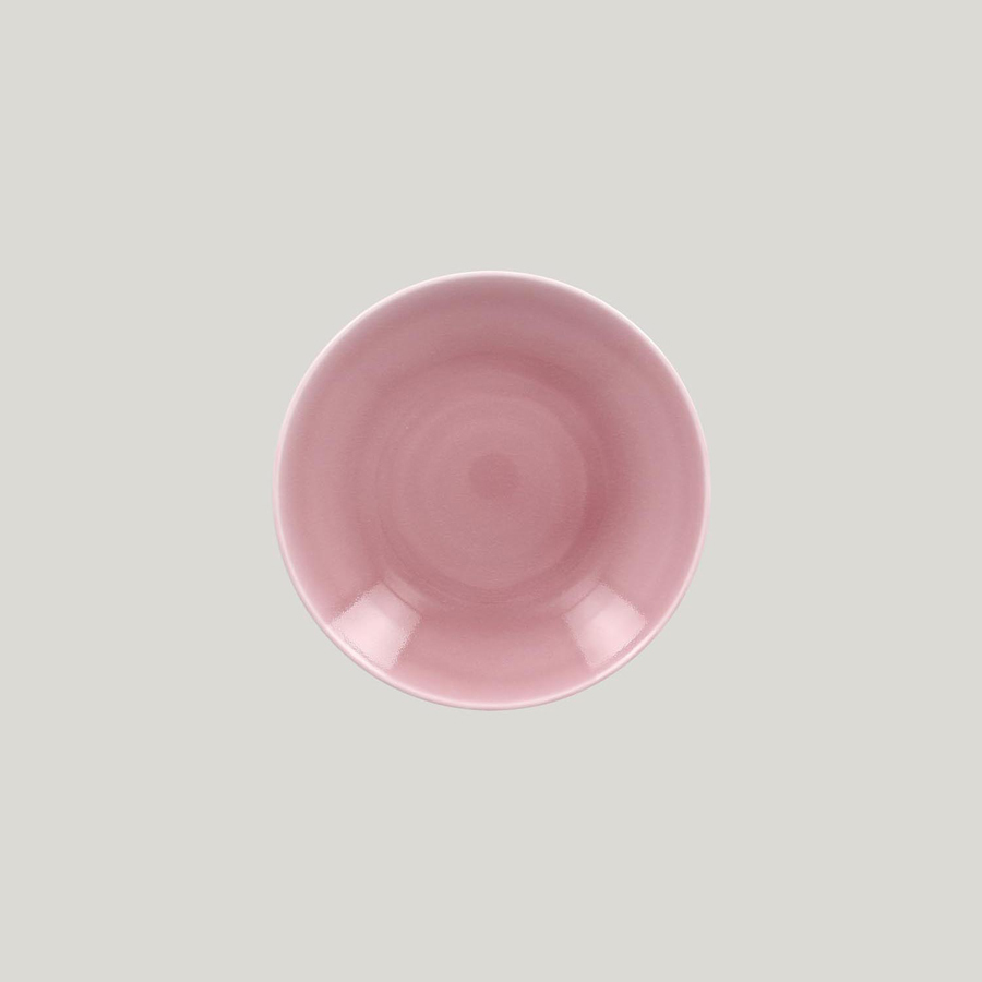 Rak Vintage Vitrified Porcelain Pink Round Deep Coupe Plate 23cm