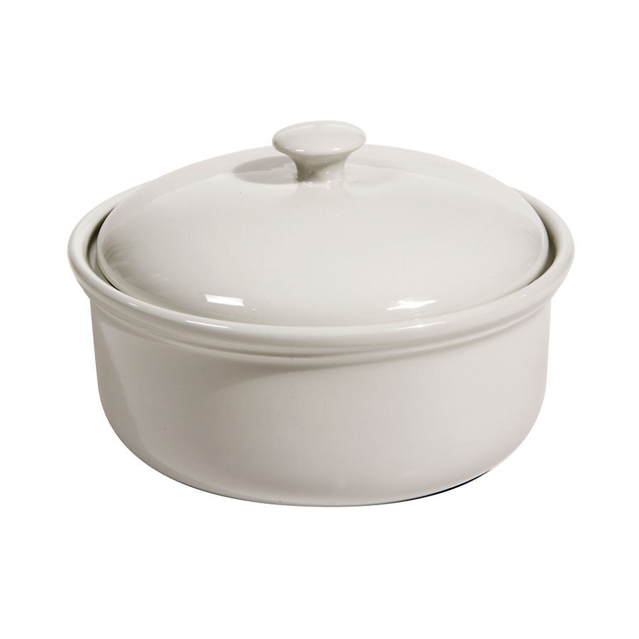 Steelite Simplicity Cookware Vitrified Porcelain White Round Lid For Casserole B9318WH