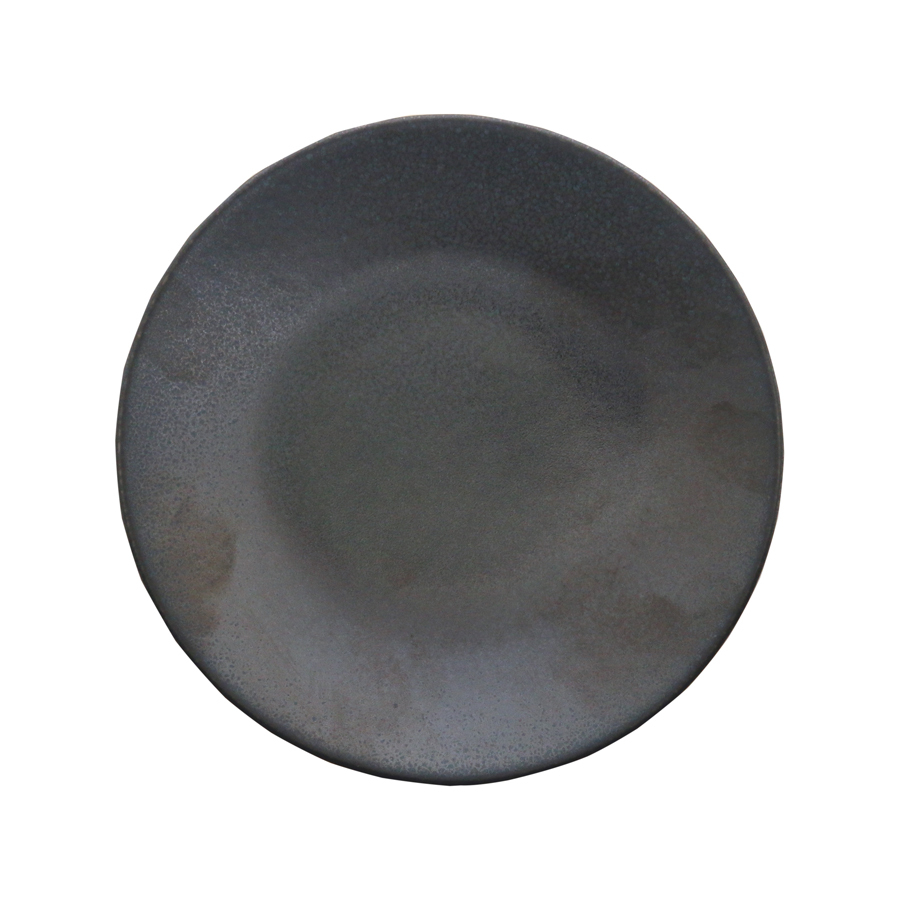 Artisan Andromeda Vitrified Stoneware Round Black Coupe Plate 16cm