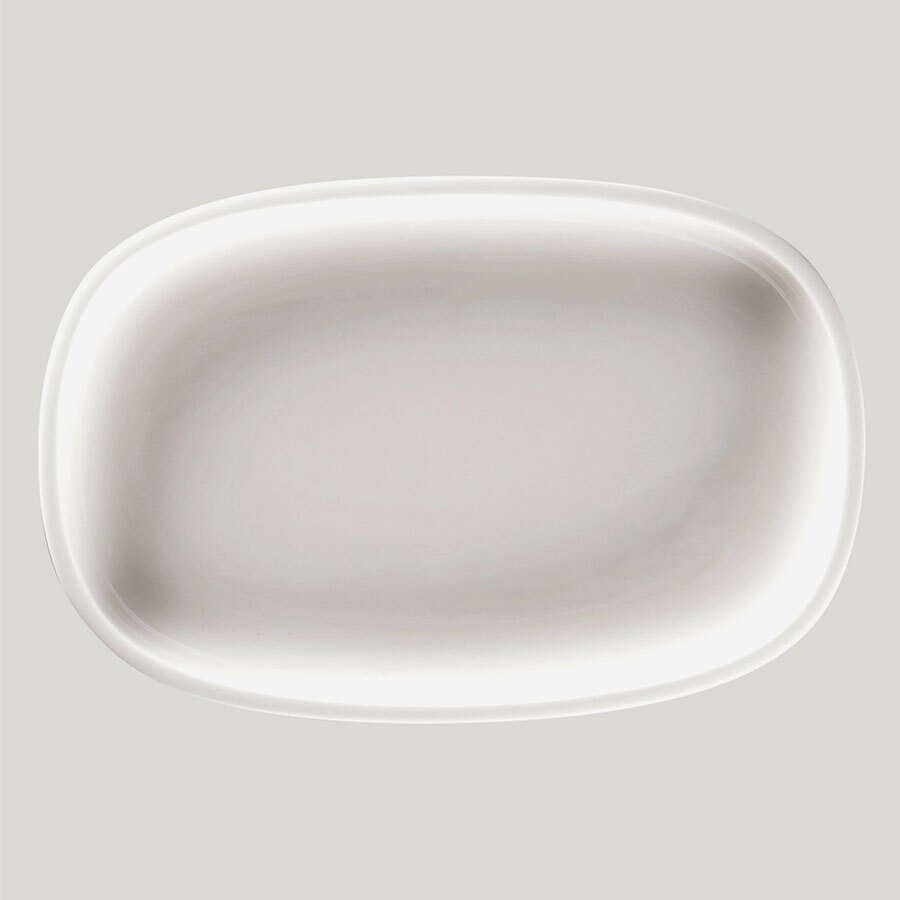 Rak Ease Vitrified Porcelain Dual Grey Oval Deep Plate 22.5cm