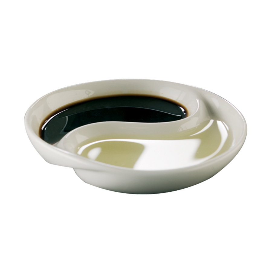 Rak Minimax Vitrified Porcelain White Ying Yang Dish 10cm