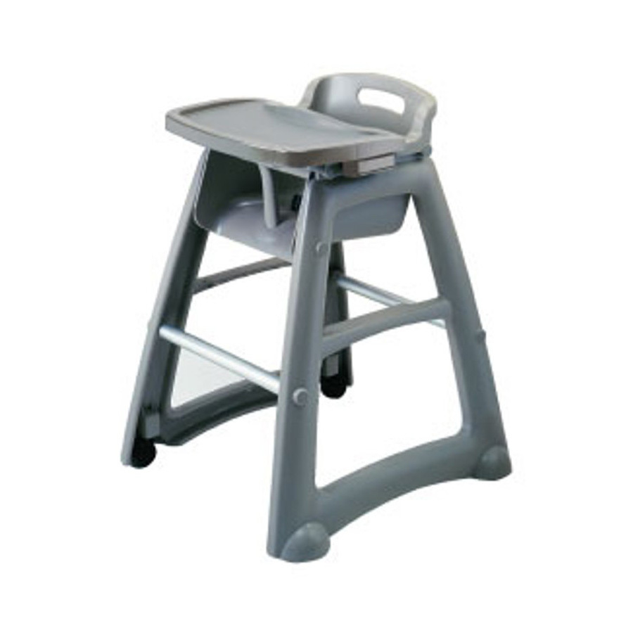 High Chair Tray Stackable Grey Plastic