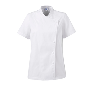 Bragard Julia Ladies Short Sleeve Press Stud White Chef Jacket