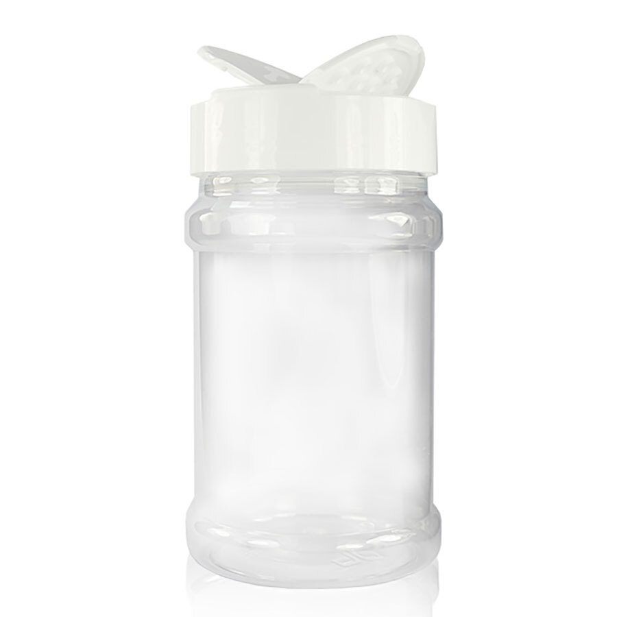 Ampulla Plastic Spice Jar With Flap Cap 330ml 12.4x6.8cm