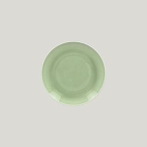 Rak Vintage Vitrified Porcelain Green Round Flat Coupe Plate 22cm