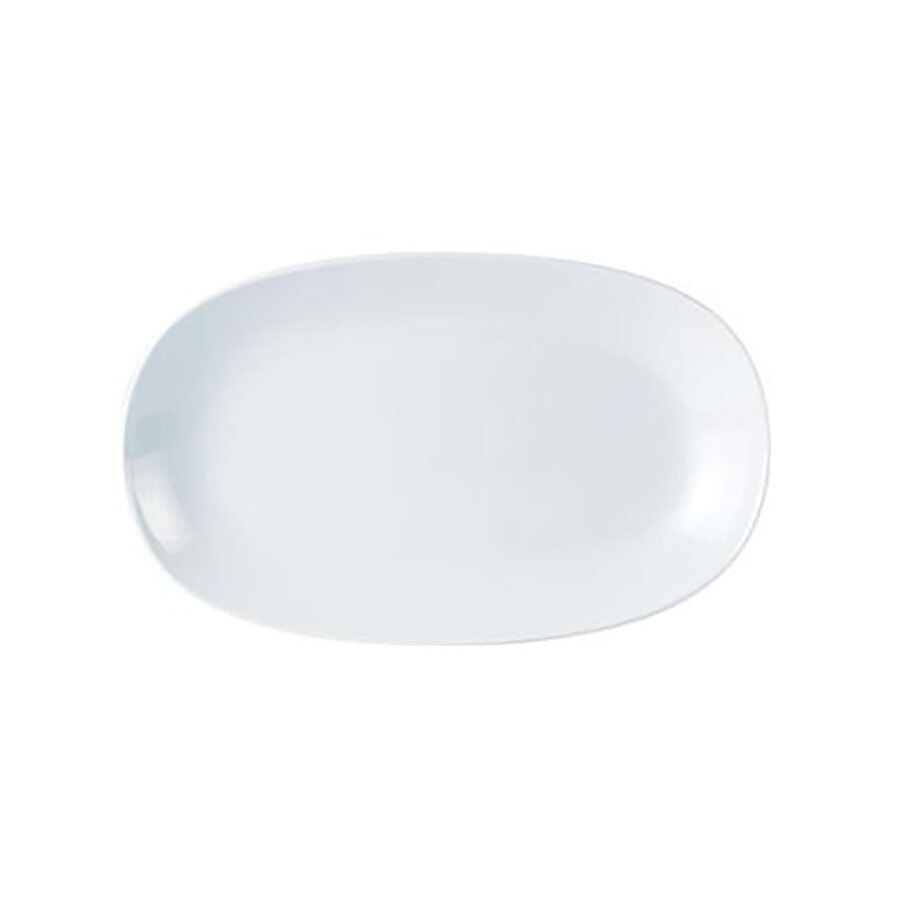 Mimoza Coupe Rectangular Dish 24 x 14cm White