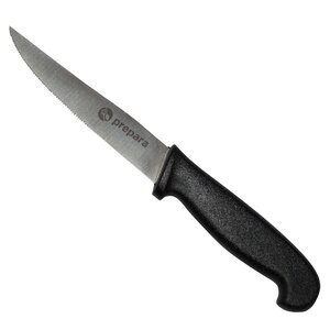 Prepara Vegetable Serrated Knife 4in Stainless Steel Blade Black Handle