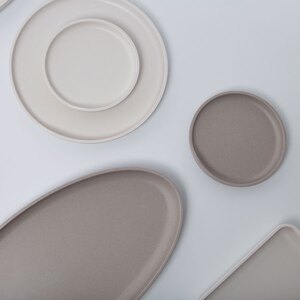 Creative Copenhagen Melamine Matte Sand Brown Oval Dish 475x240x35mm