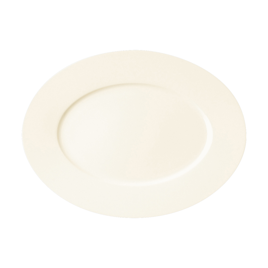 Rak Ivoris Finedine Vitrified Porcelain White Oval Platter 34cm